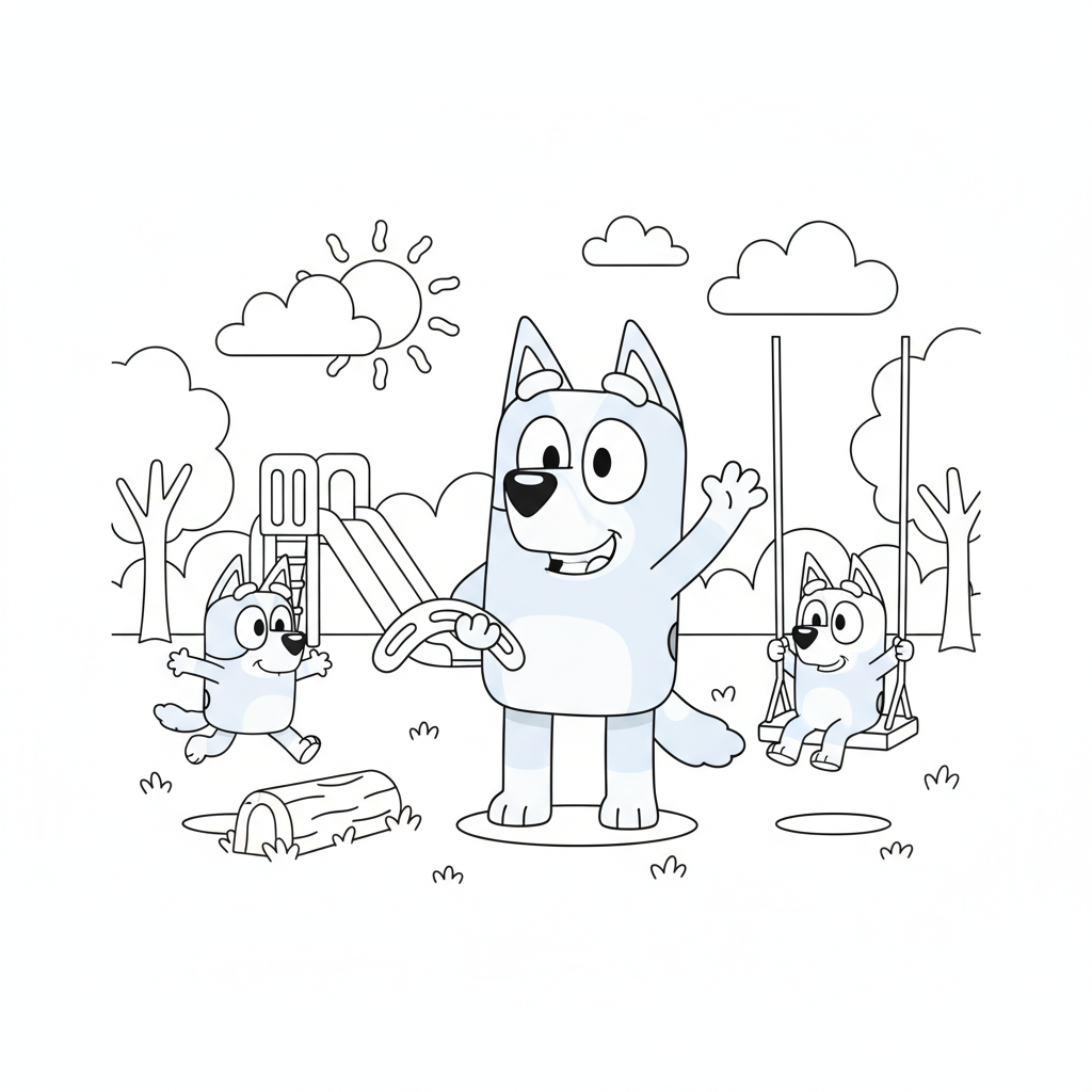 Coloriage bluey coloriage à imprimer 2