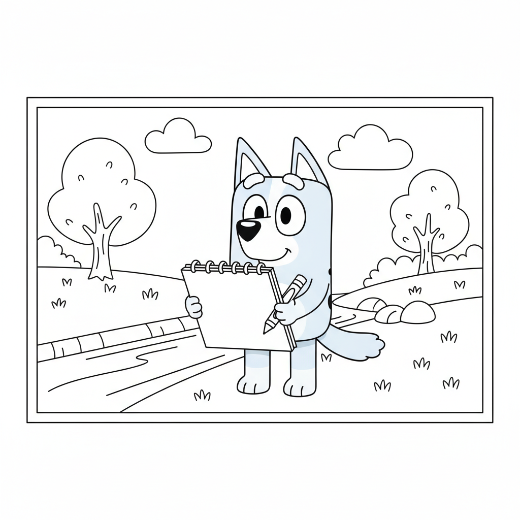 Coloriage bluey coloriage à imprimer 3