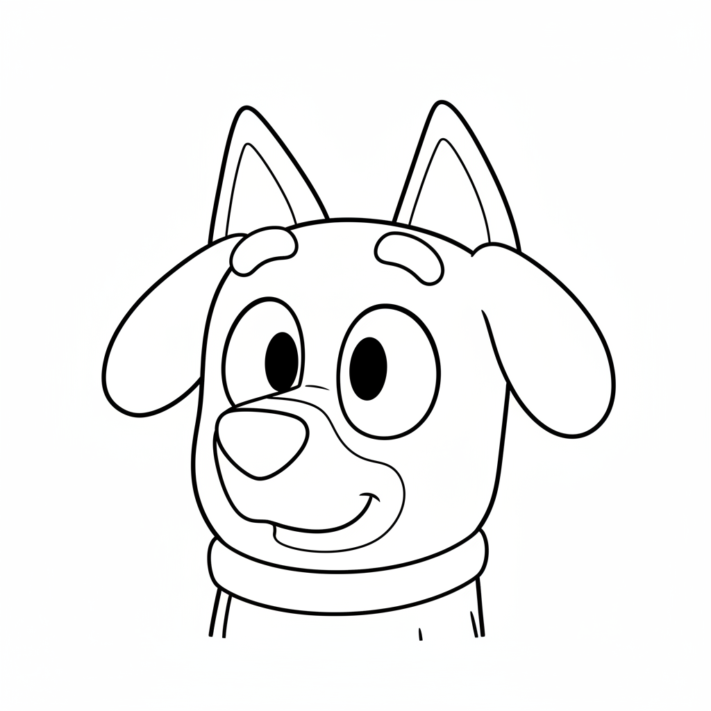 Coloriage bluey dessin animé coloriage 4