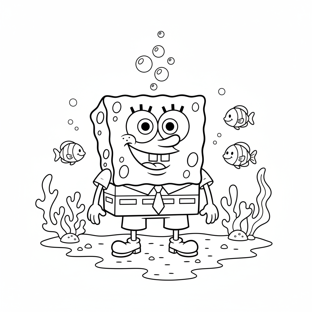 Coloriage bob l eponge coloriage 1