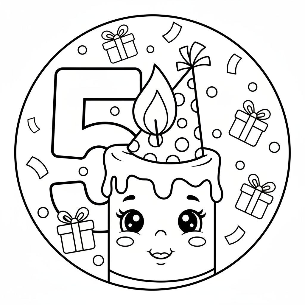 Coloriage bougie coloriage 4