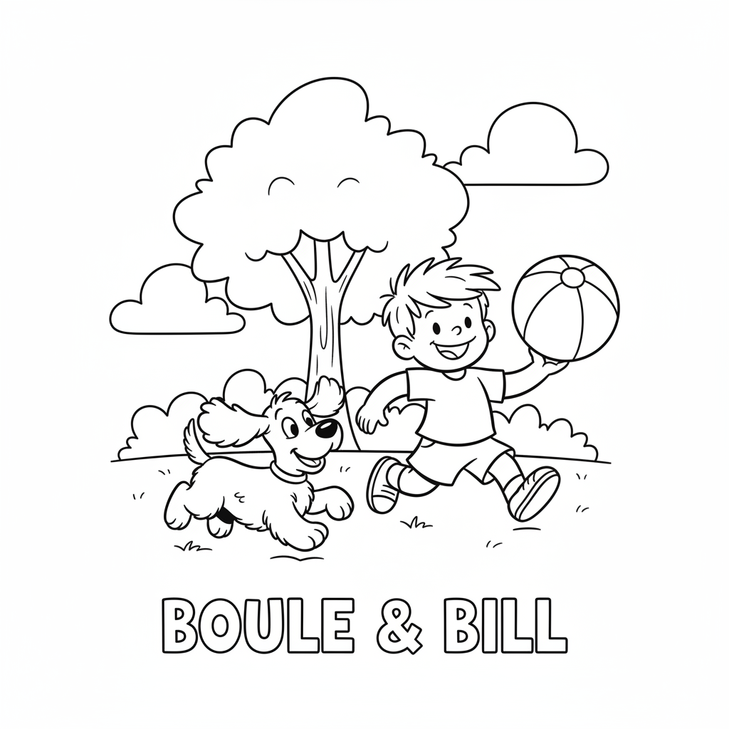 Coloriage boule et bill coloriage 1