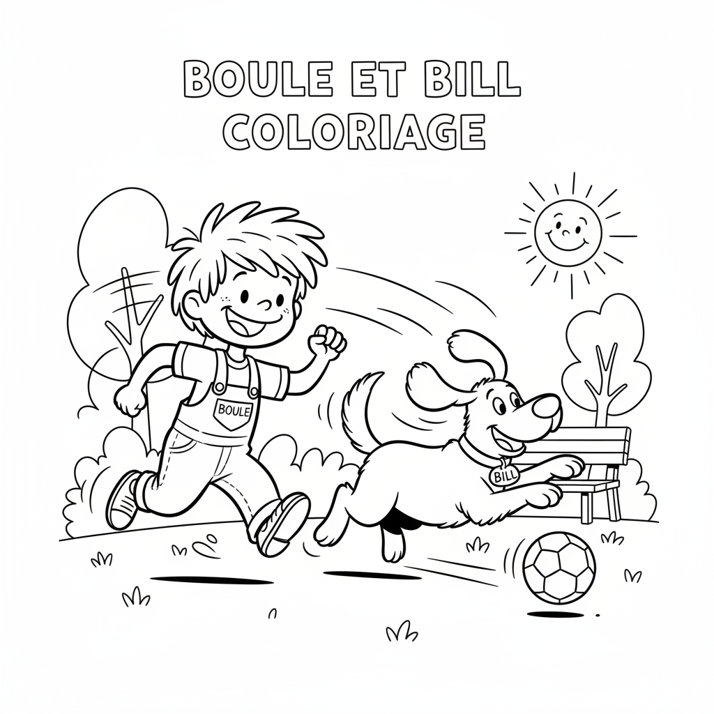 Coloriage boule et bill coloriage 5