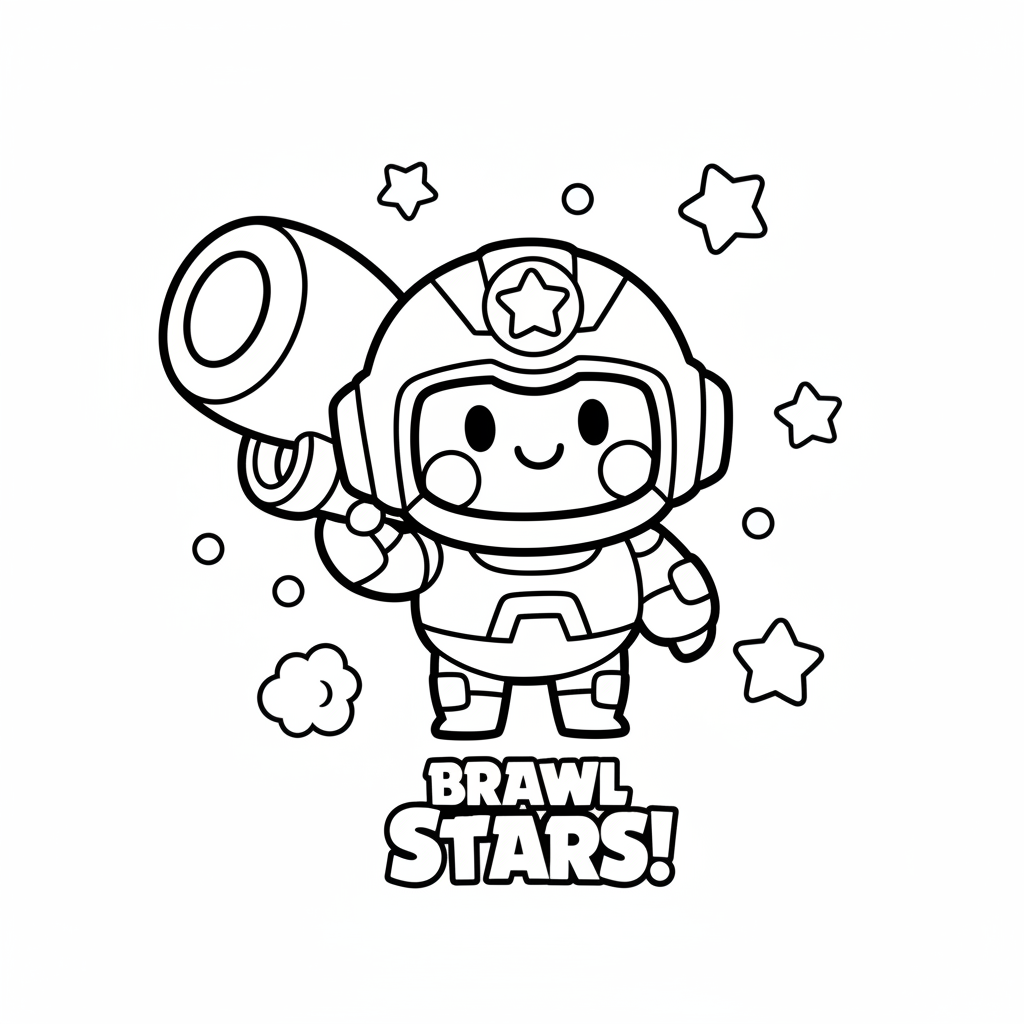 Coloriage brawl star coloriage