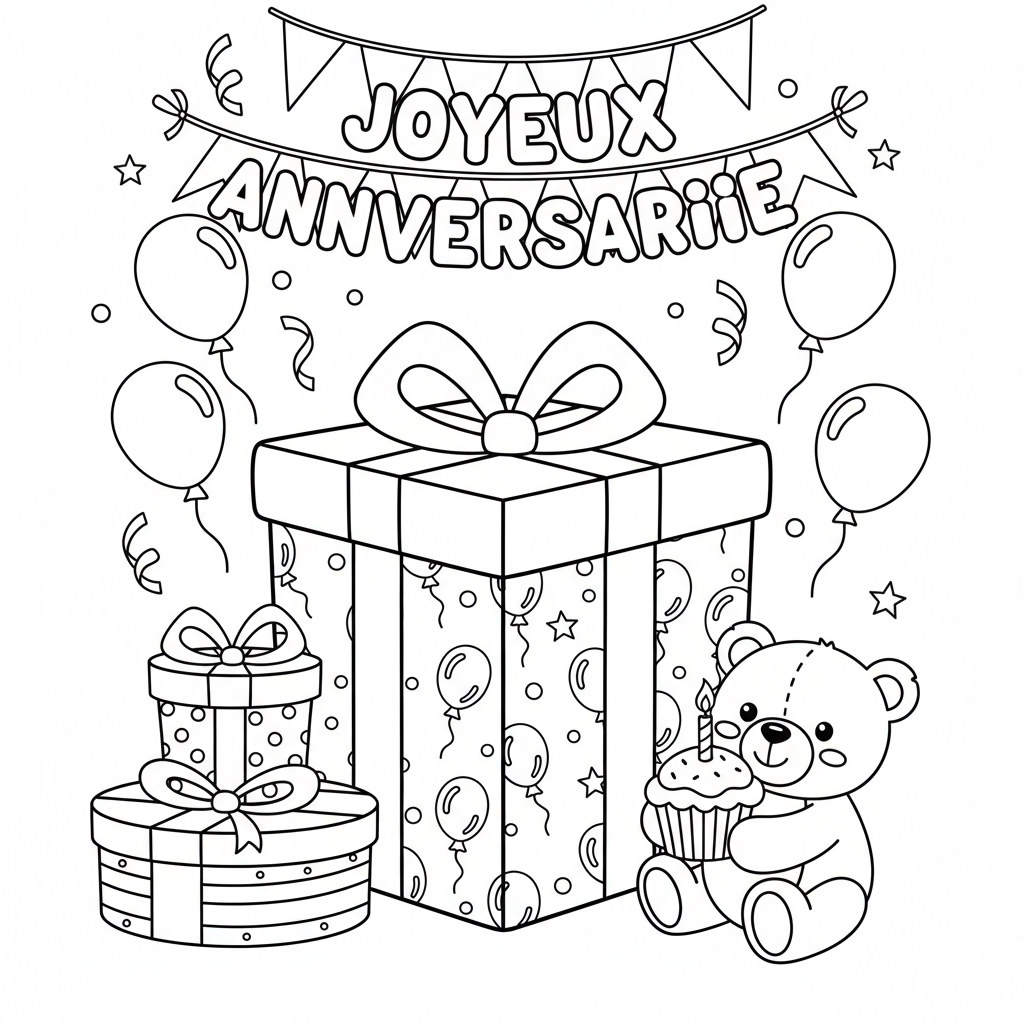 Coloriage cadeau coloriage 2