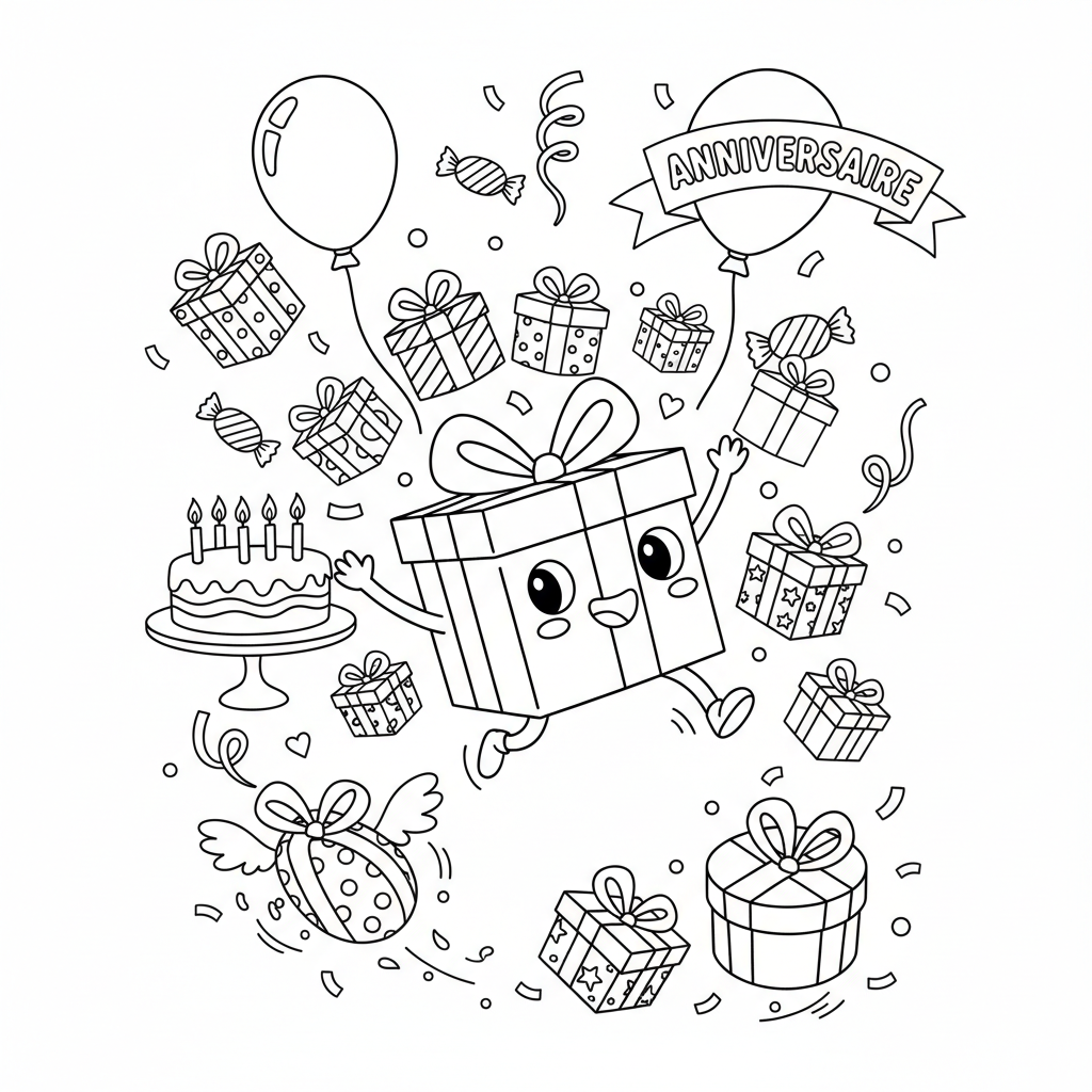 Coloriage cadeaux coloriages 5