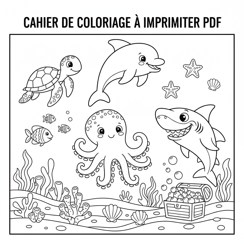 Coloriage cahier de coloriage à imprimer pdf 2