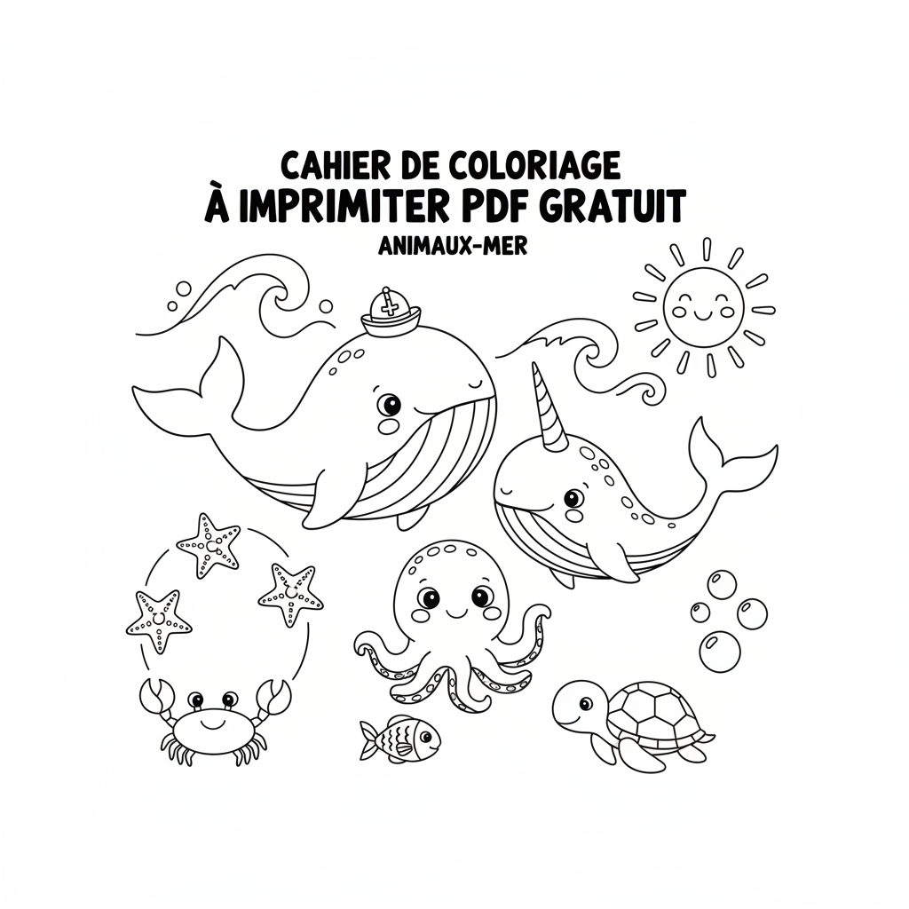 Coloriage cahier de coloriage à imprimer pdf gratuit 1