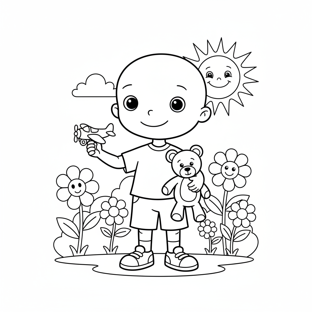 Coloriage Caillou Coloriage Gratuit à Imprimer