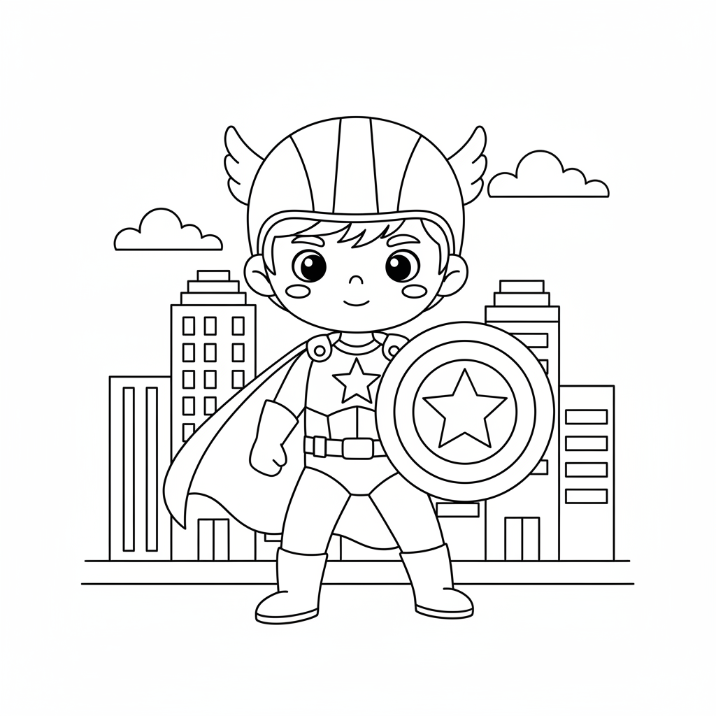 Coloriage capitaine america coloriage