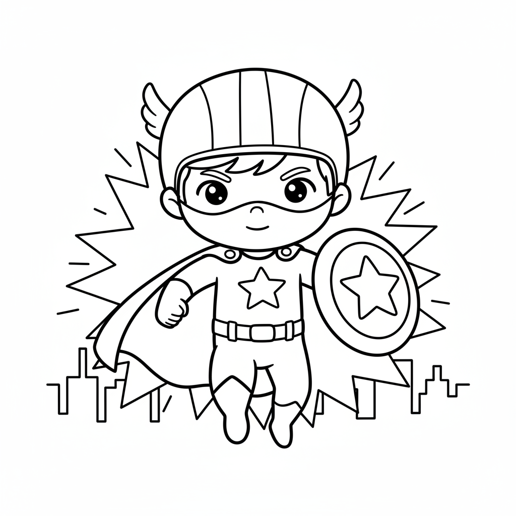 Coloriage captain america coloriage 4