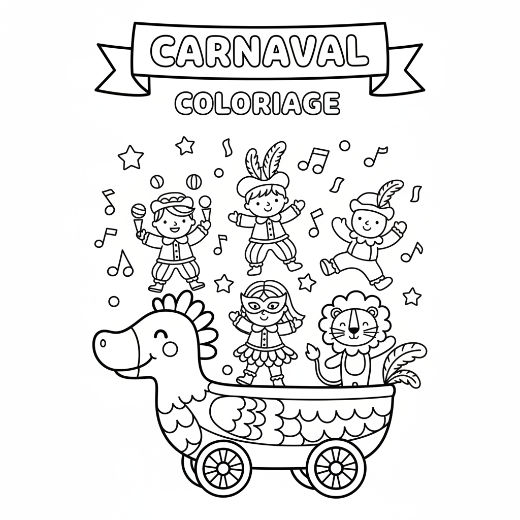 Coloriage carnaval coloriage 1
