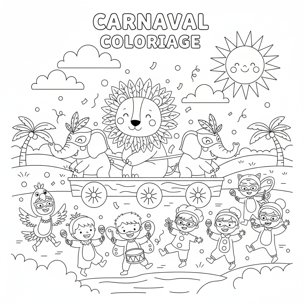 Coloriage carnaval coloriage 3