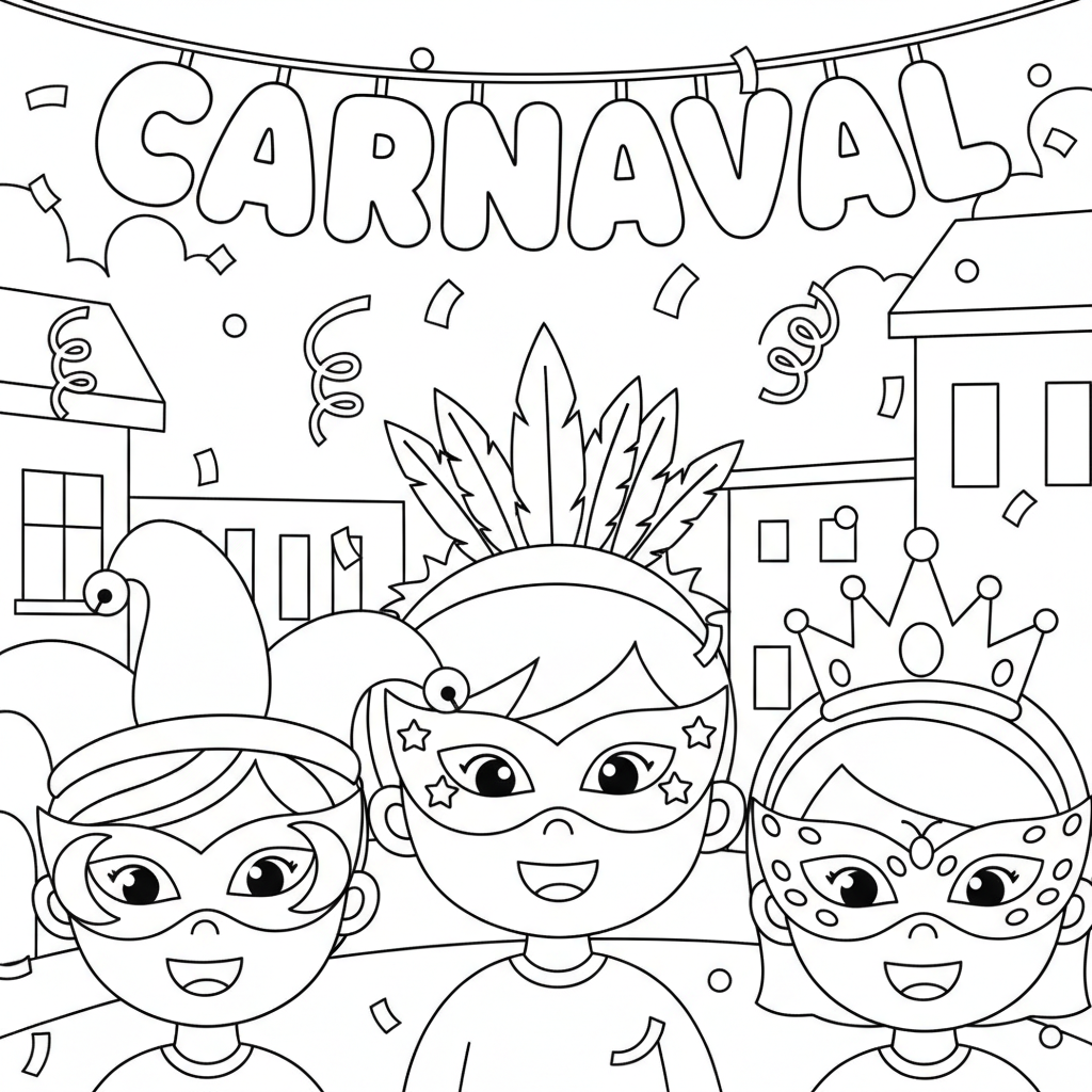 Coloriage carnaval coloriage 4