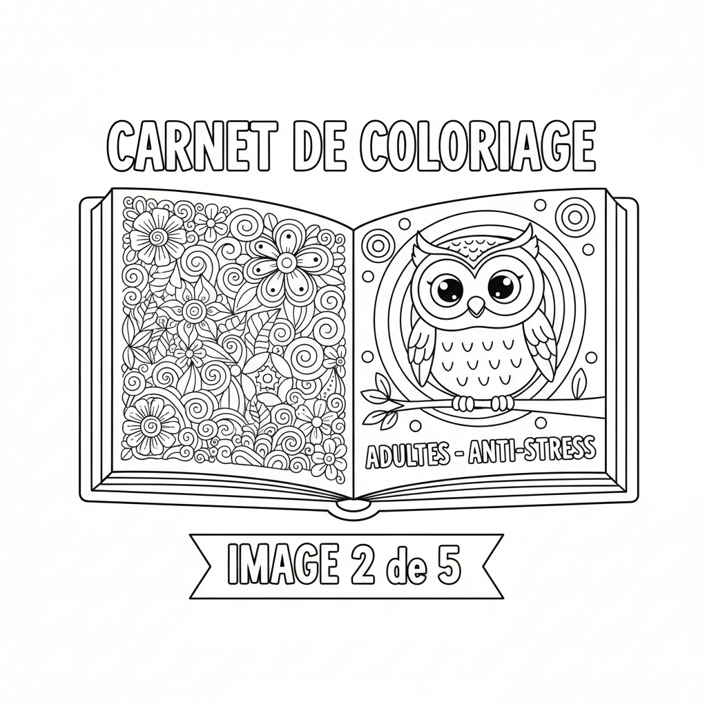 Coloriage carnet de coloriage adultes 2