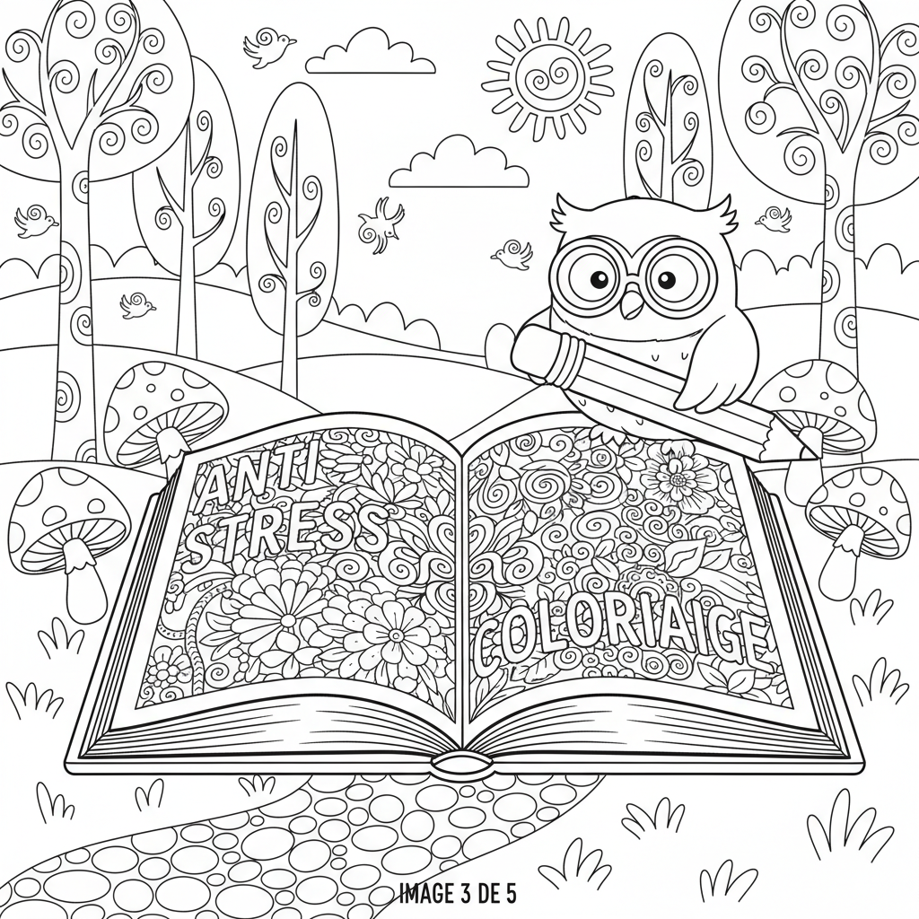 Coloriage carnet de coloriage pour adulte 3