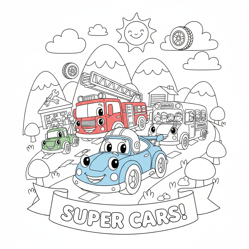 Coloriage cars coloriage 2