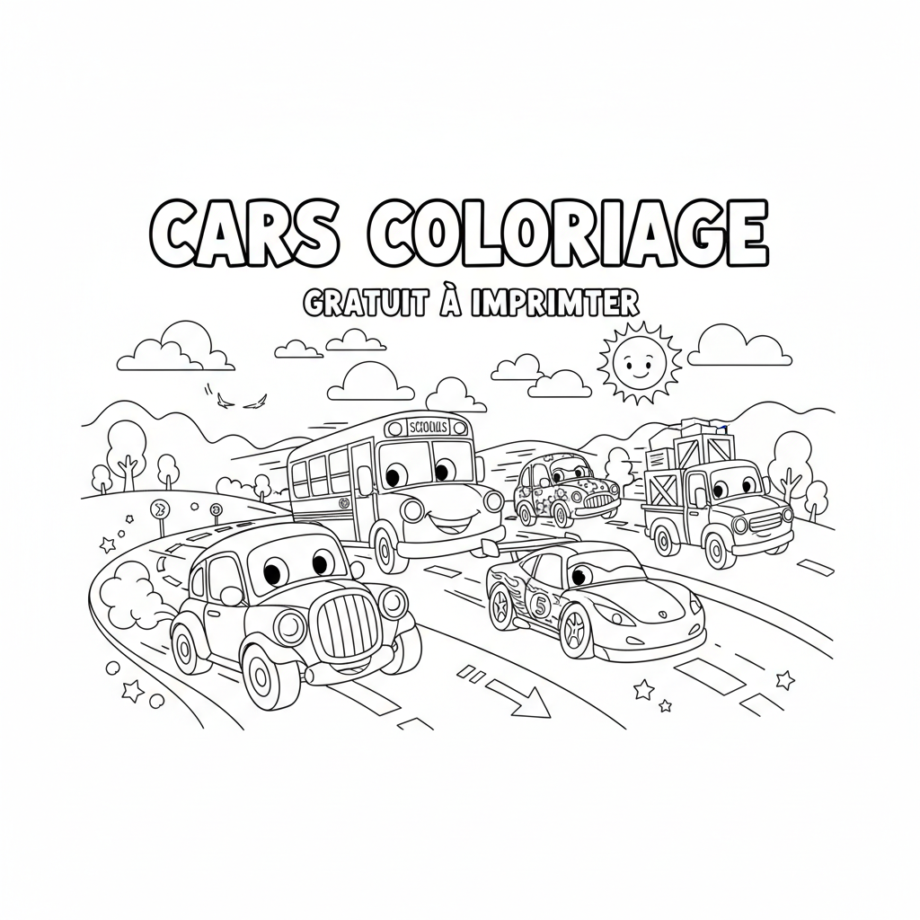 Coloriage cars coloriage gratuit imprimer 5