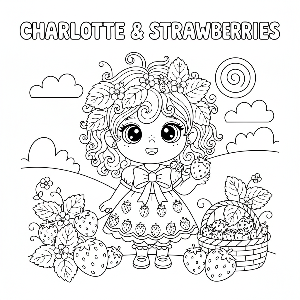 Coloriage charlotte au fraise coloriage 2