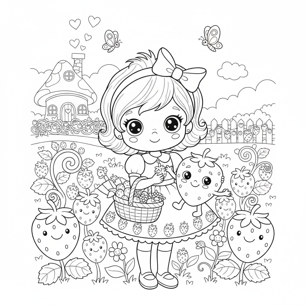 Coloriage charlotte aux fraises coloriage 2
