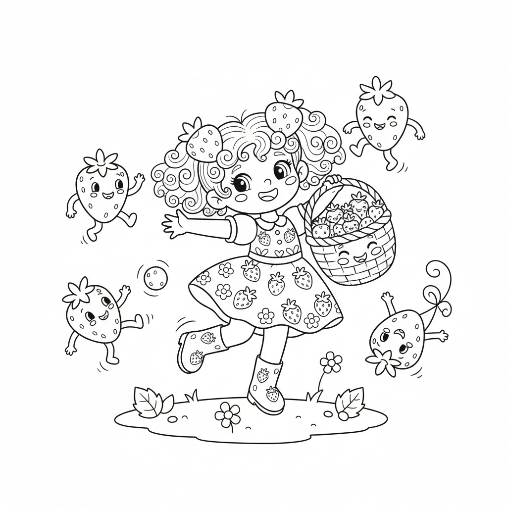 Coloriage charlotte aux fraises coloriage 5
