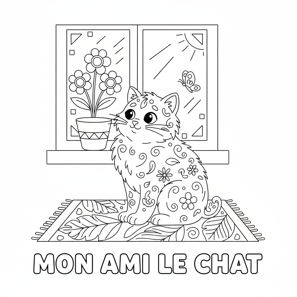 Coloriage chat coloriage 2