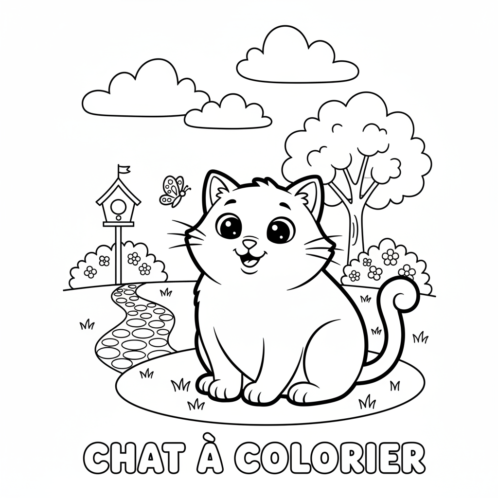 Coloriage chat coloriage 3