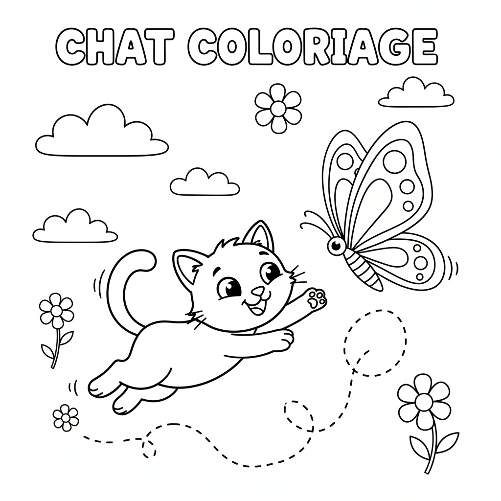 Coloriage chat coloriage 5