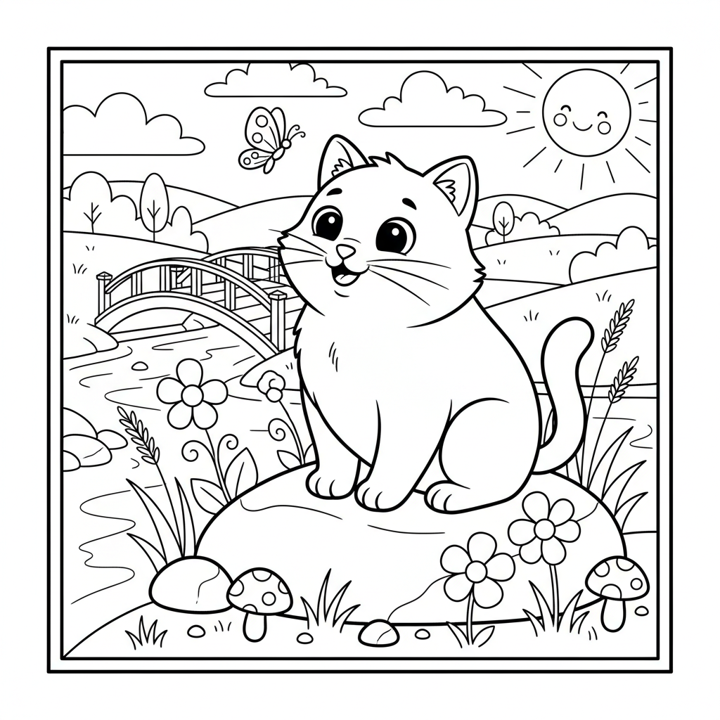Coloriage chat coloriage à imprimer 3