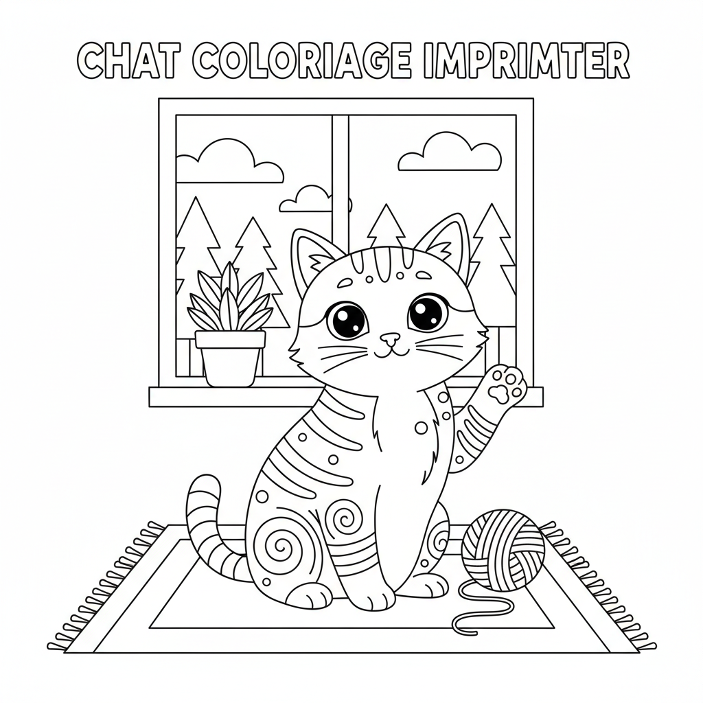 Coloriage chat coloriage imprimer 2
