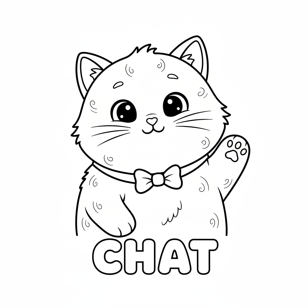 Coloriage chat dessin coloriage 4