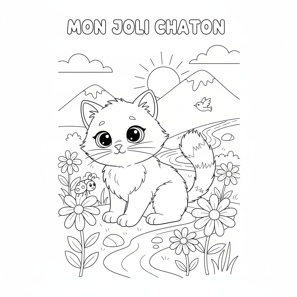 Coloriage chaton a imprimer coloriage 3