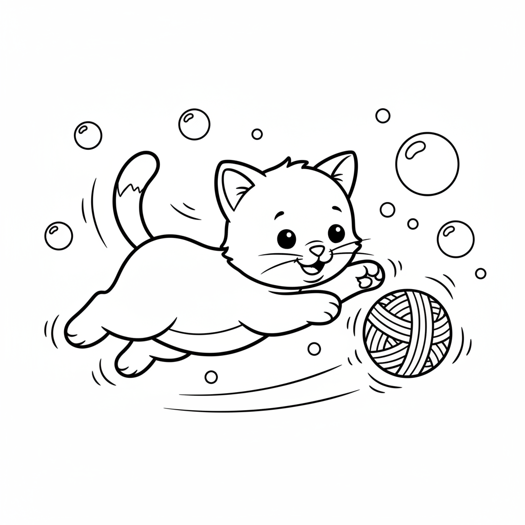 Coloriage chaton coloriage 5