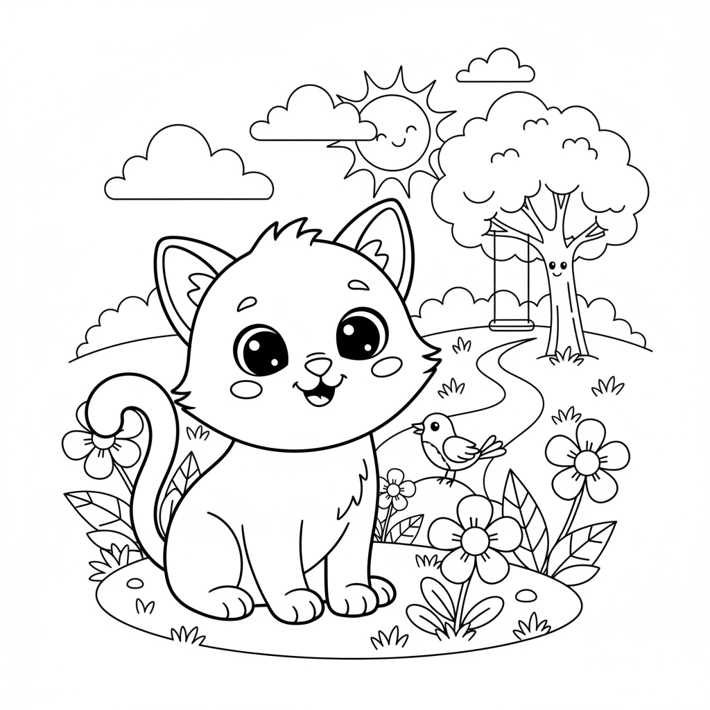 Coloriage chats coloriage 3
