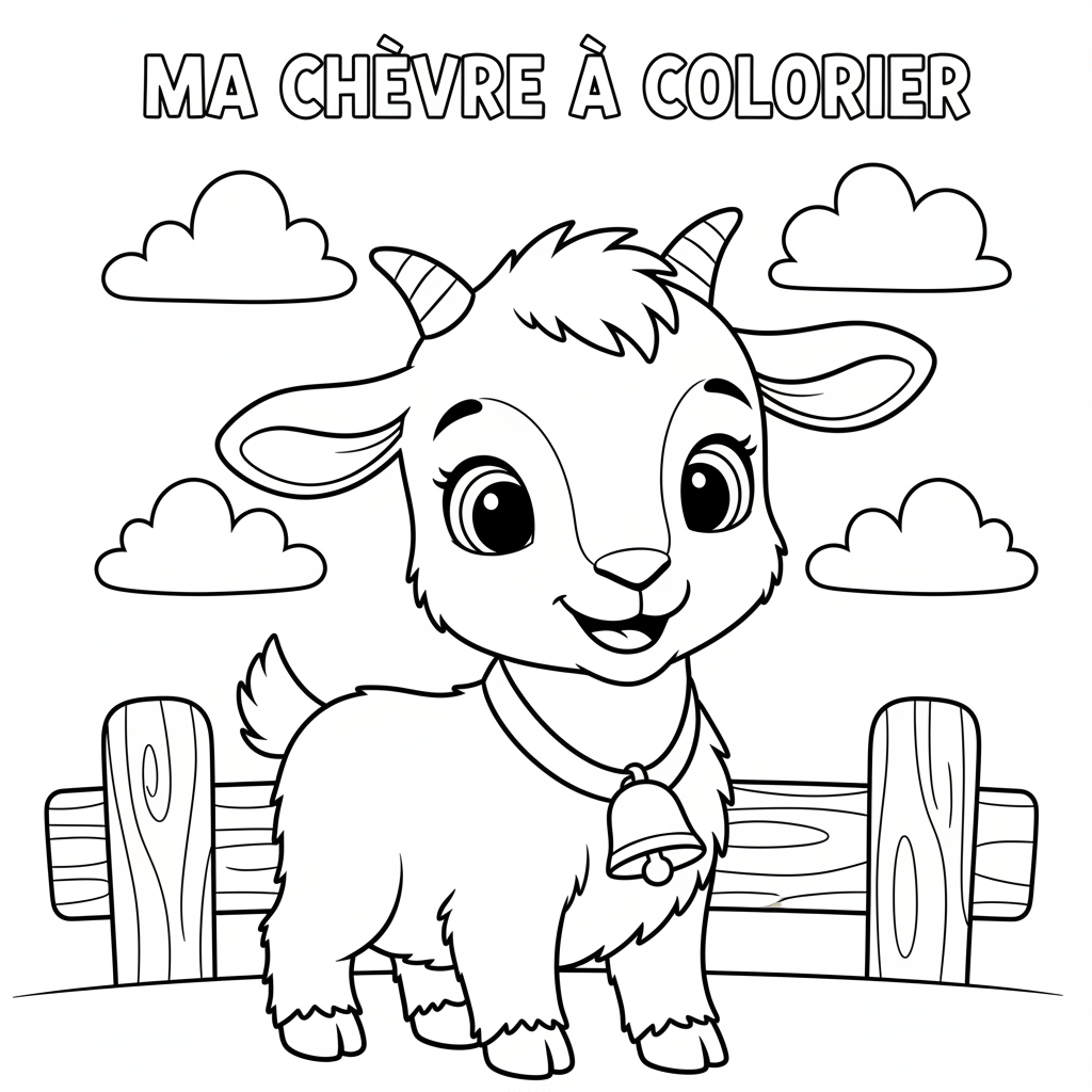 Coloriage chèvre coloriage 4
