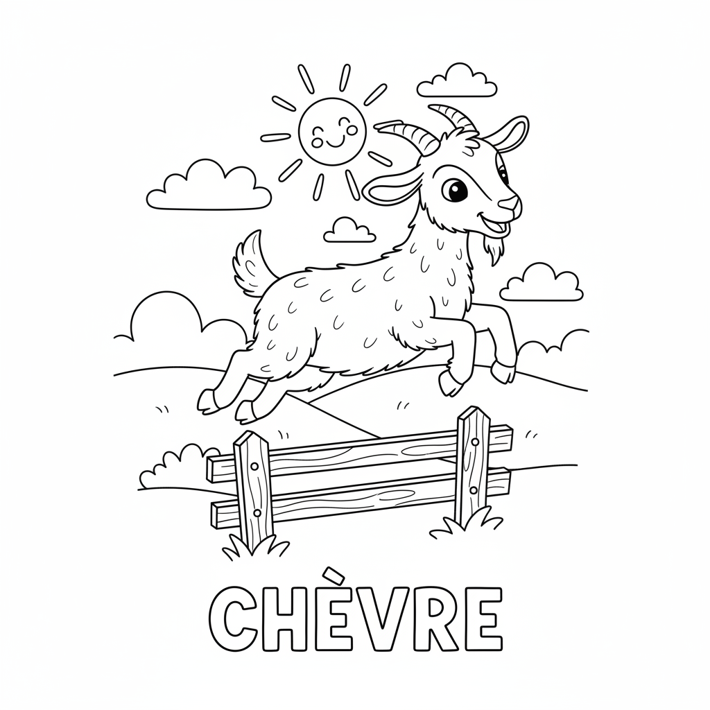Coloriage chèvre coloriage 5