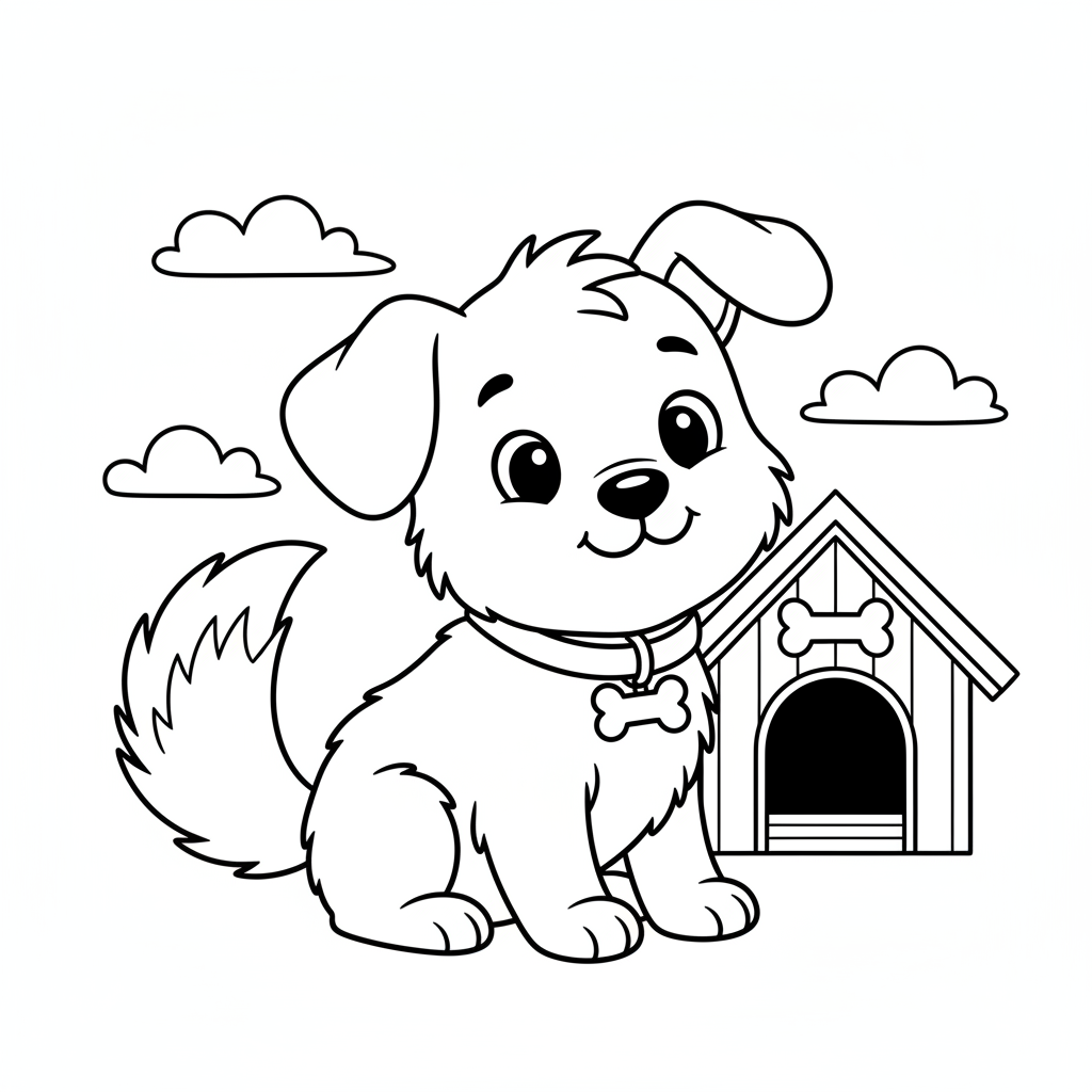 Coloriage chien coloriage