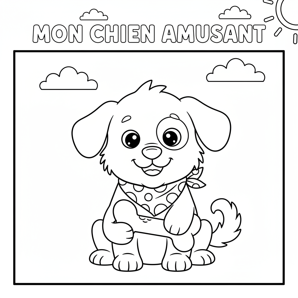 Coloriage chien coloriage à imprimer 1
