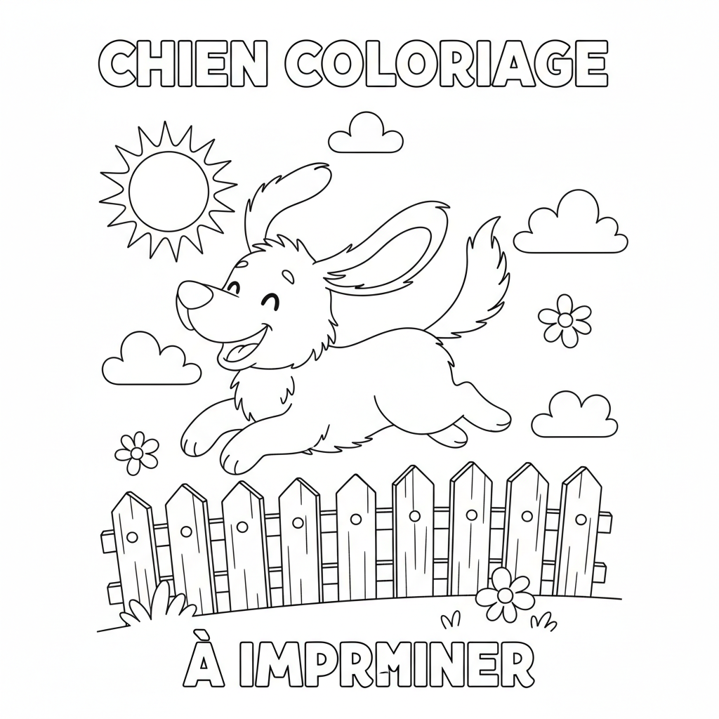 Coloriage chien coloriage à imprimer 5