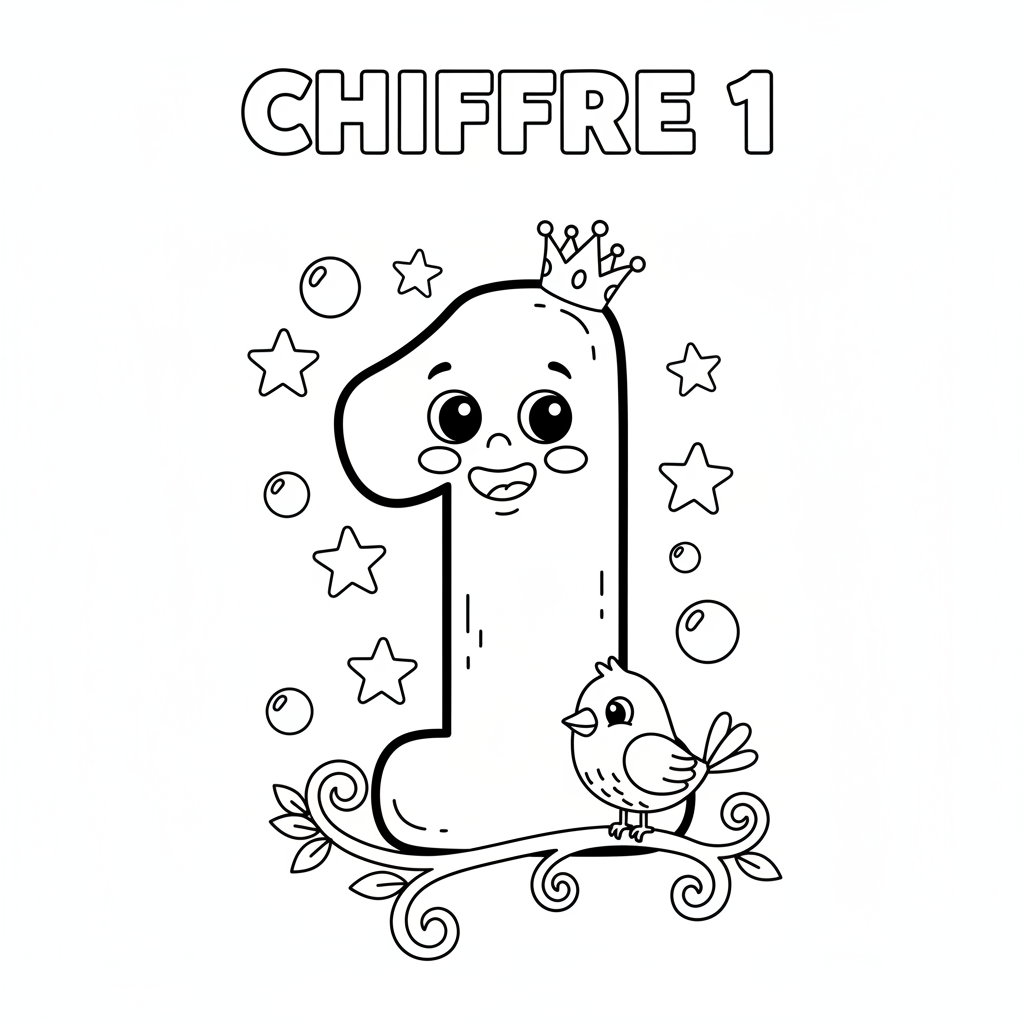 Coloriage Chiffre Coloriage Gratuit à Imprimer
