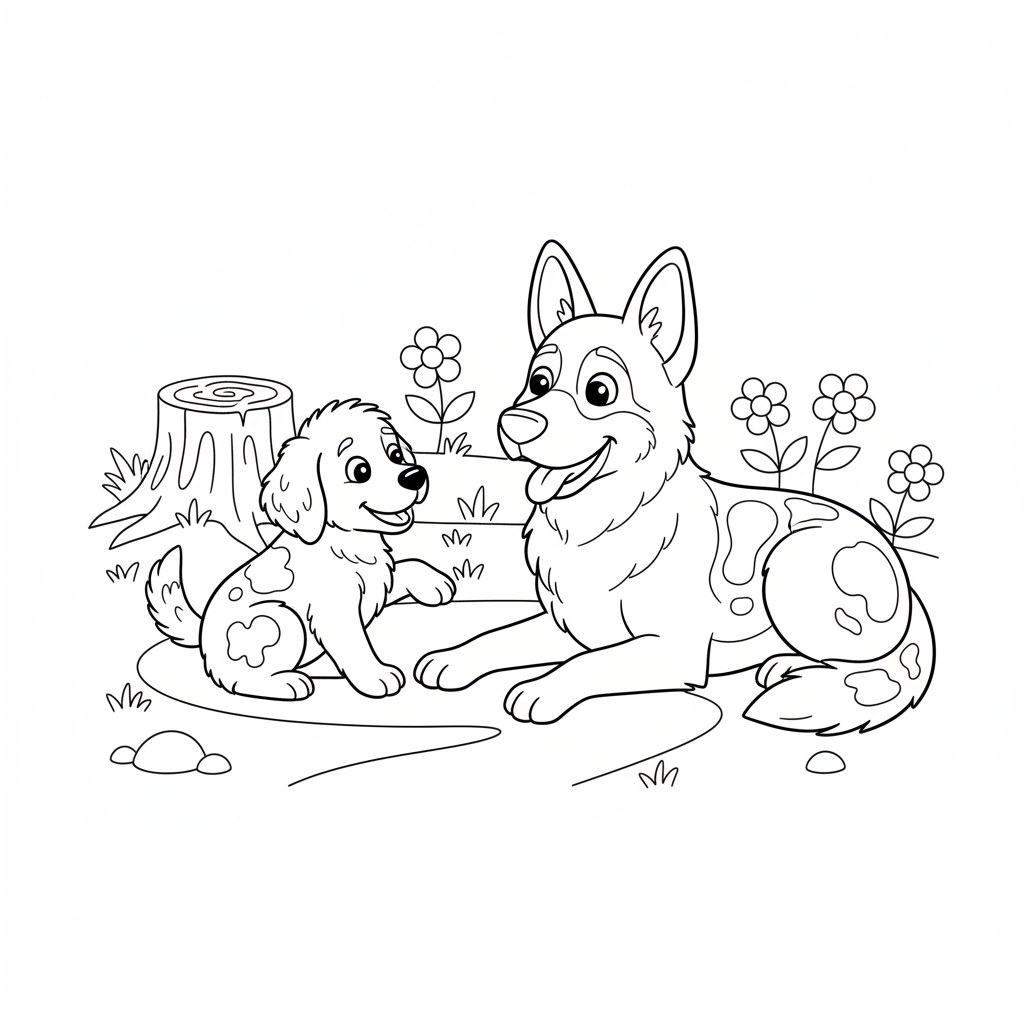 Coloriage chiot coloriage chien 2