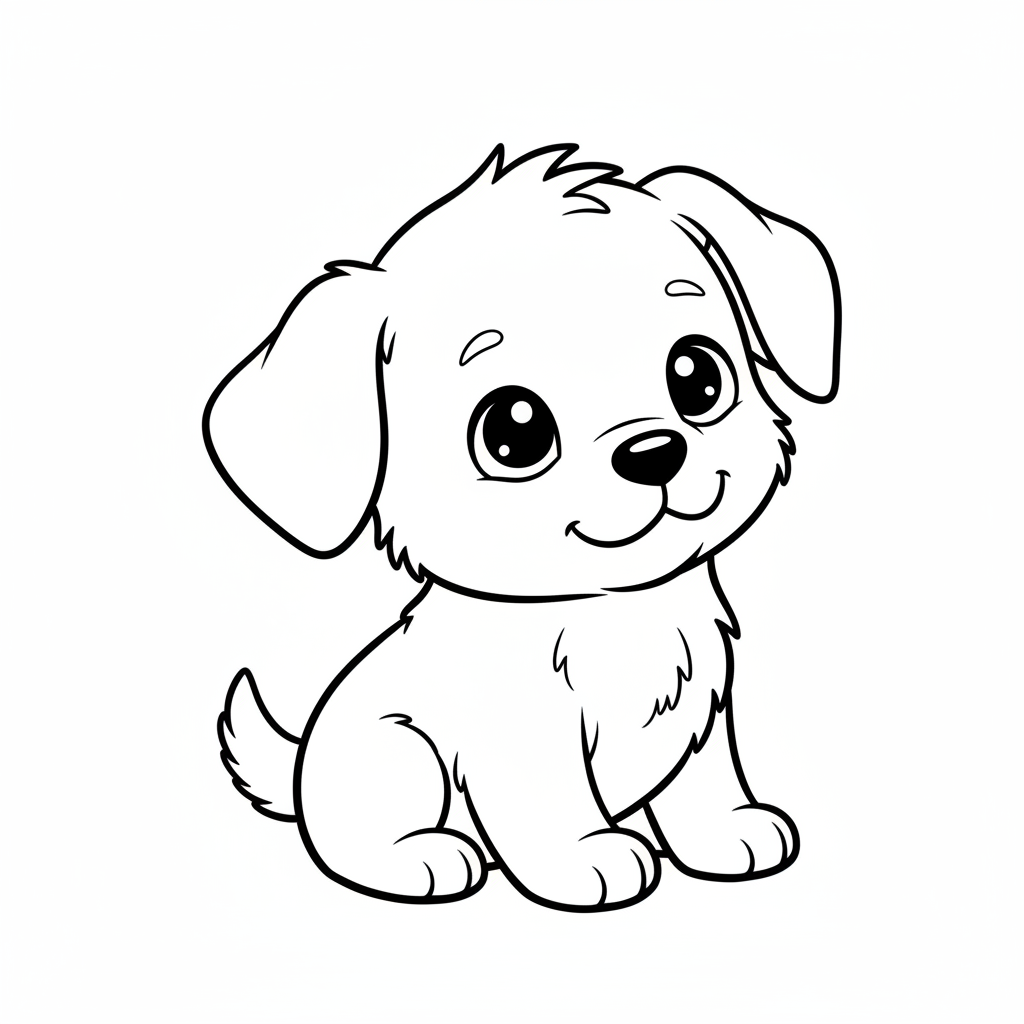 Coloriage chiot coloriage chien 4
