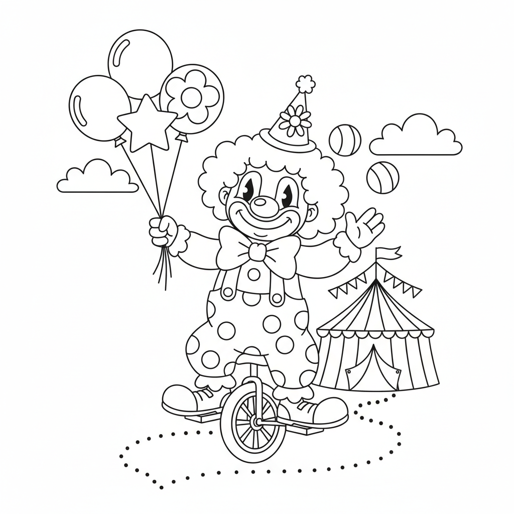 Coloriage clown coloriage 2