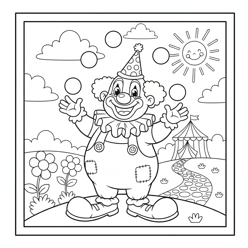 Coloriage clown coloriage 3