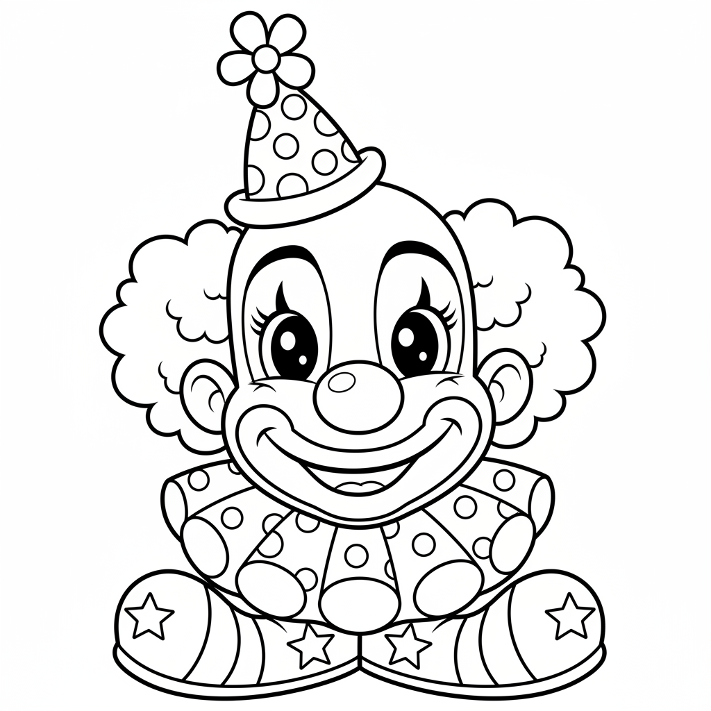 Coloriage clown coloriage 4