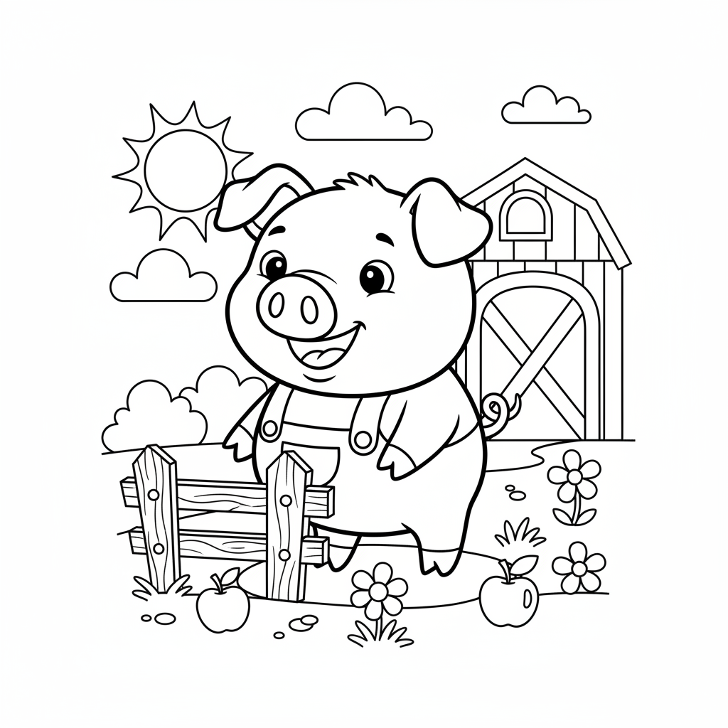 Coloriage cochon coloriage 2