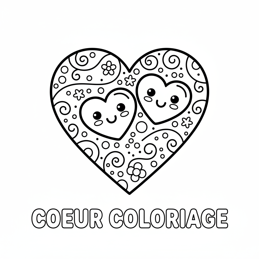 Coloriage coeur coloriage à imprimer