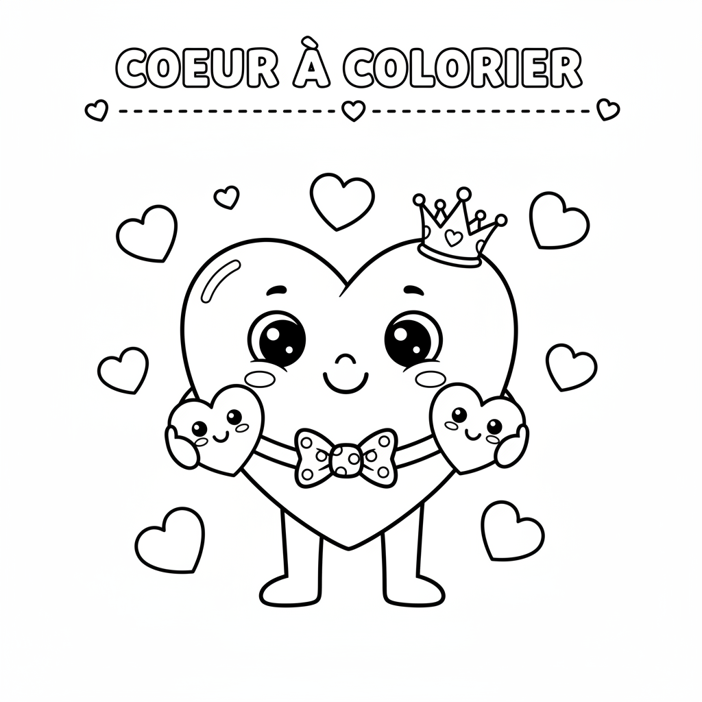 Coloriage Coeur Coloriage Imprimer Gratuit pour Enfants
