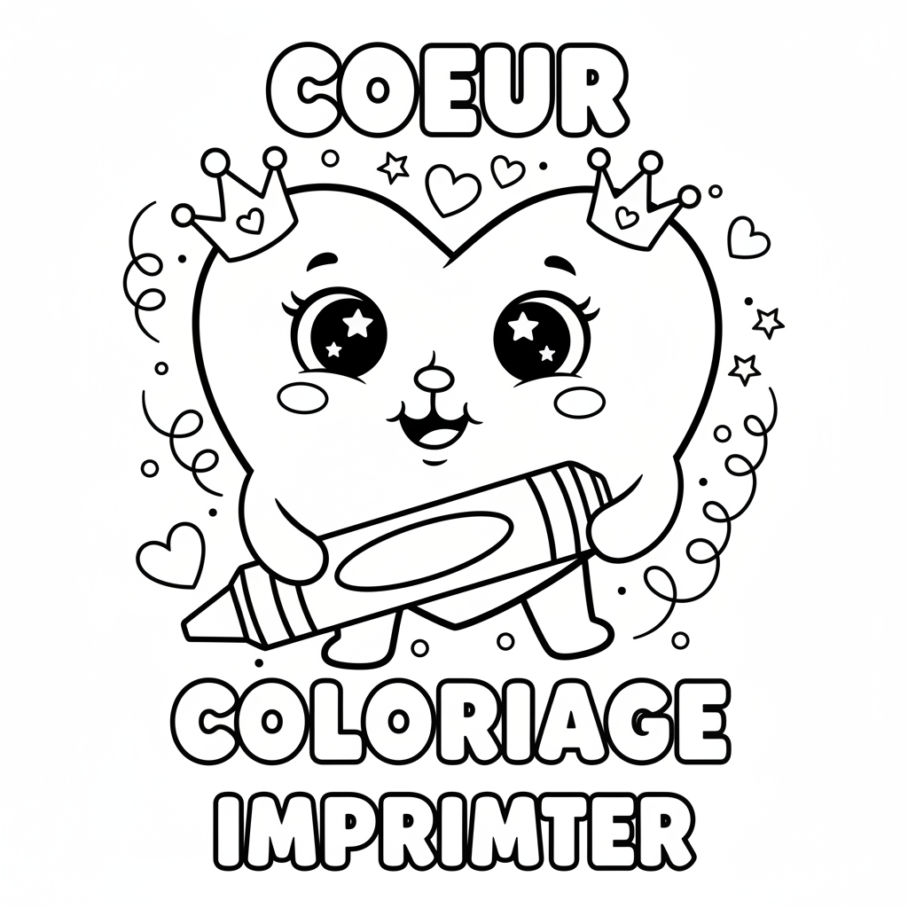 Coloriage coeur coloriage imprimer 4