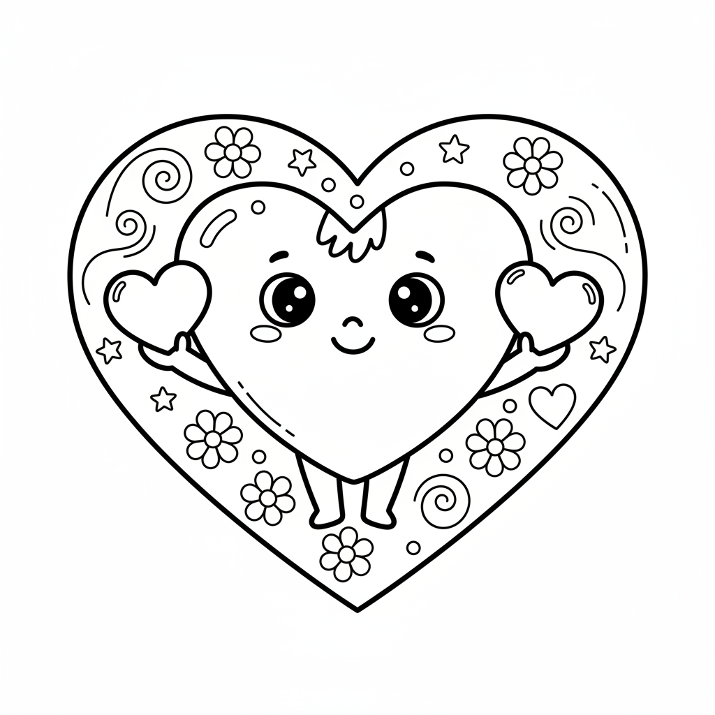 Coloriage Coeur En Coloriage Gratuit à Imprimer